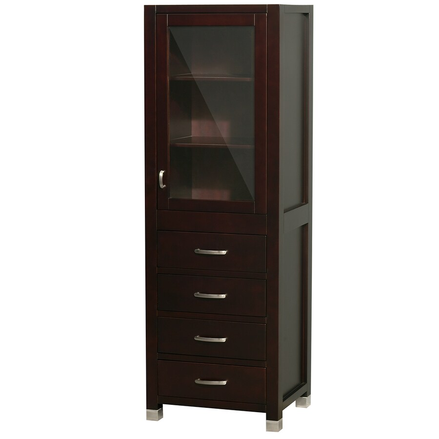 Wyndham Collection Shaina 24in W x 71in H x 17in D Espresso Oak