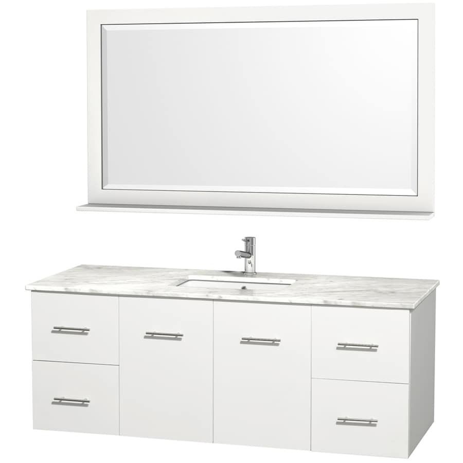 Wyndham Collection Centra White Single Sink Vanity With Wyndham Collection Centra White Single Sink Vanity With Carrera Natural Marble Top Common