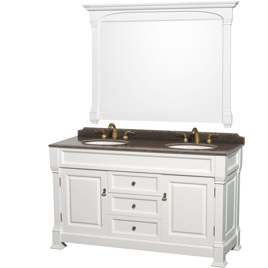 Wyndham Collection Andover 60-in White Double Sink ...