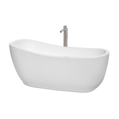 Wyndham Collection Margaret 66 5 In White With Brushed Wyndham Collection Margaret 66 5 In White With Brushed