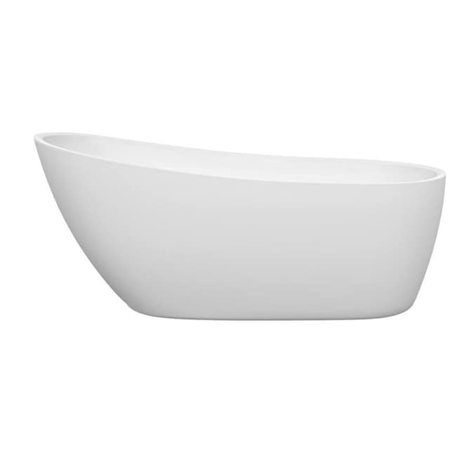 Wyndham Collection Florence 30.5-in W x 68.75-in L White with Brushed ...