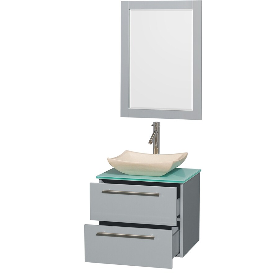 Wyndham Collection WCR410024SDGGGGS2M24 Bath-Vanity-Combo - View #2