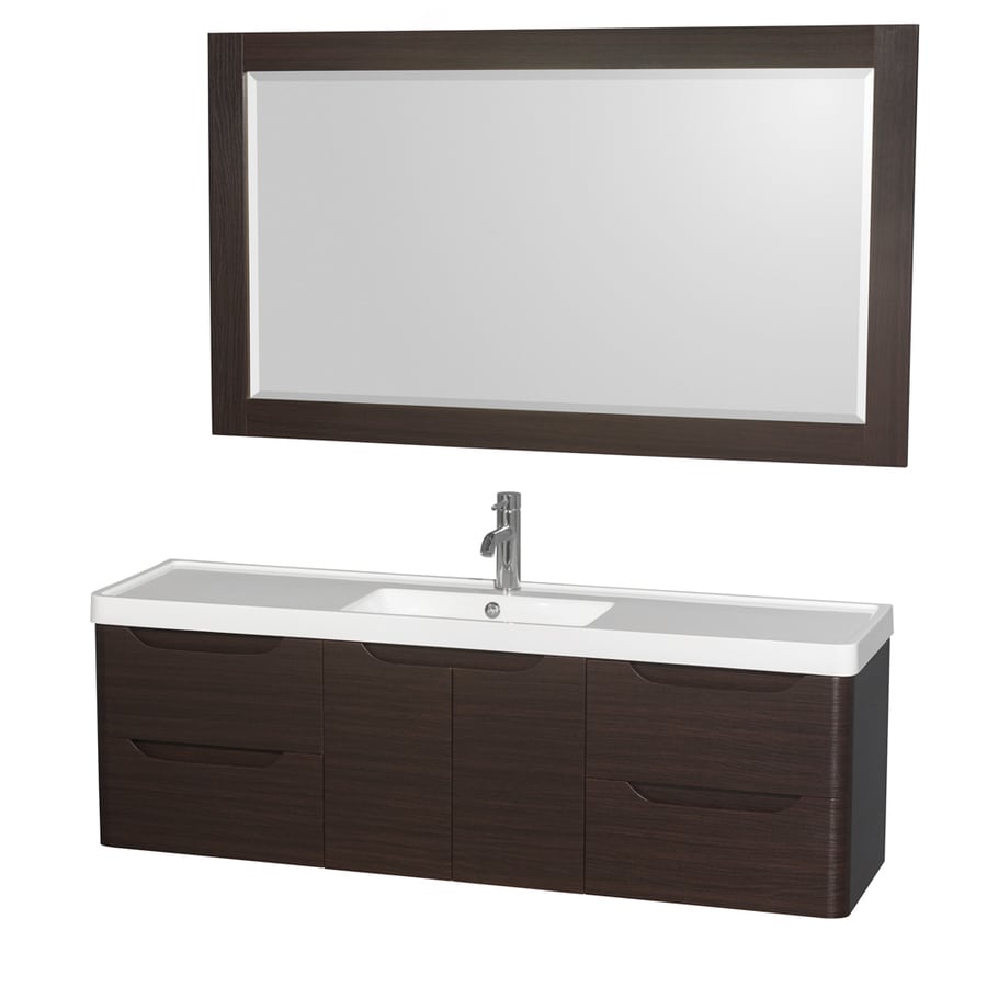 Shop Wyndham Collection Murano Espresso Integrated Single Sink Bathroom Vanity with Acrylic Top 