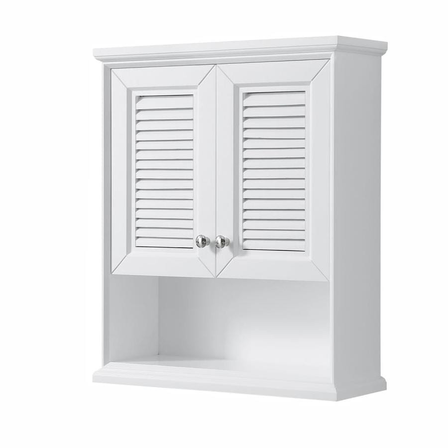 Wyndham Collection Acclaim 25 In W X 30 In H X 9 13 In D White Bathroom Wall Cabinet In The Bathroom Wall Cabinets Department At Lowes Com