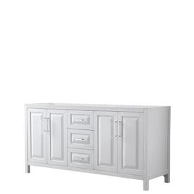 Wyndham Collection Bathroom Vanities Without Tops At Lowes Wyndham Collection Daria 71 In White Bathroom Vanity Cabinet
