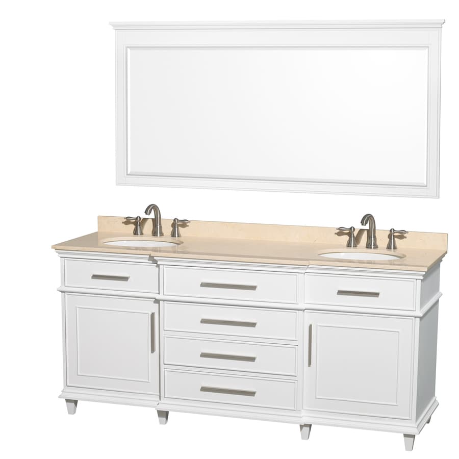 No Mirror Wyndham Collection Berkeley 72 inch Double Bathroom Vanity in Dark Chestnut with No Countertop No Sinks