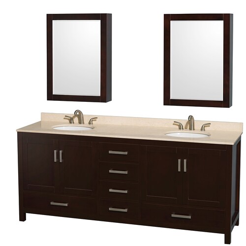 Wyndham Collection Sheffield 80-in Espresso Double Sink ...