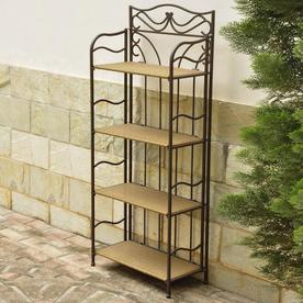Plant Stands At Lowes International Caravan Valencia 55 In Honey Outdoor Rectangular Wicker Plant Stand