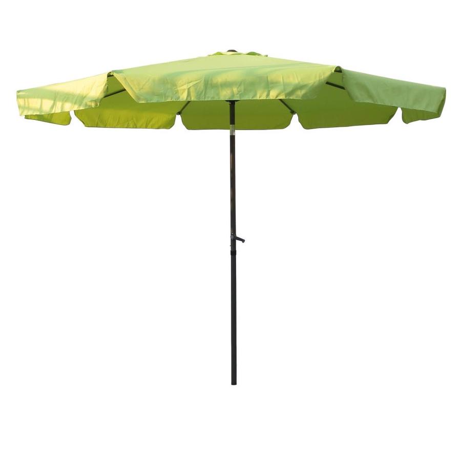 International Caravan 10 Ft Octagon Yellow With Bronze Aluminum Frame Auto Tilt Market Patio Umbrella In The Patio Umbrellas Department At Lowes Com