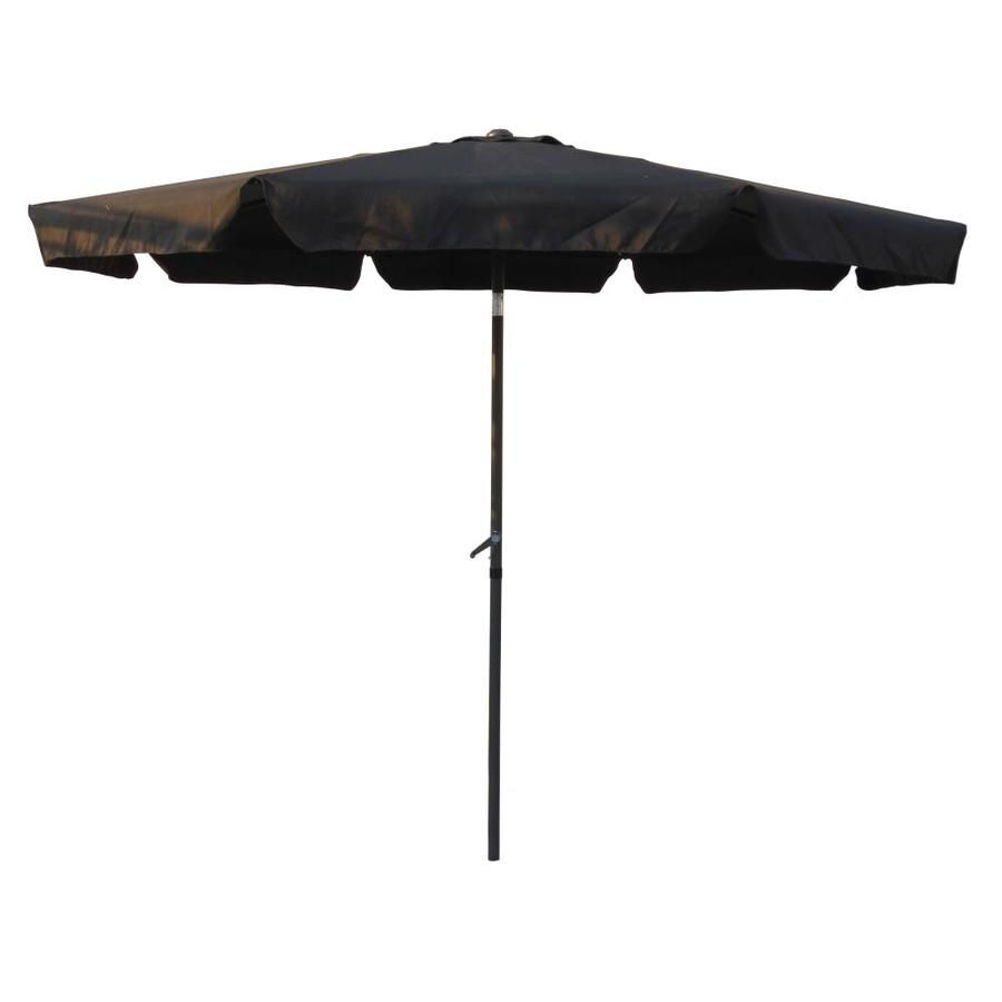 International Caravan 10 Ft Octagon Navy Blue With Dark Grey Aluminum Frame Auto Tilt Market Patio Umbrella In The Patio Umbrellas Department At Lowes Com