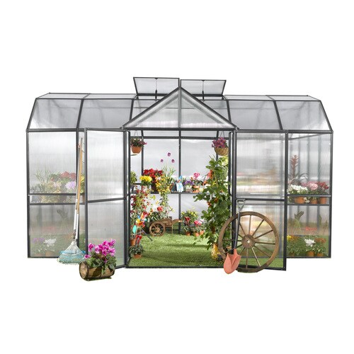 STC 10ft L x 15ft W x 9ft H Metal Greenhouse at