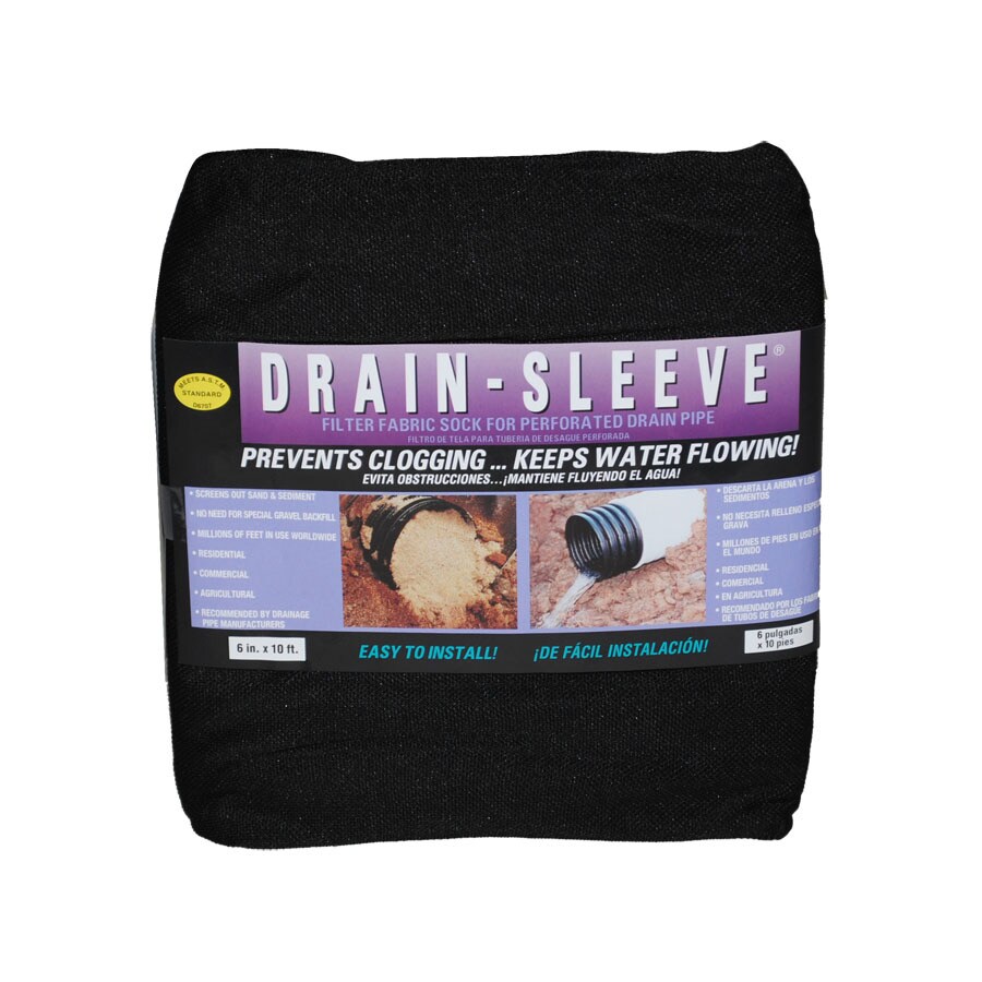 DRAINSLEEVE 6in Dia Corrugated Drain Fabric Fitting in the Corrugated