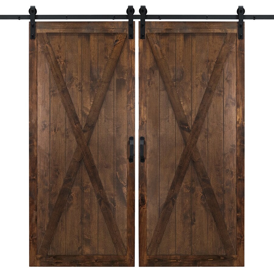 Knotty Alder Barn Doors At Lowes Com   703856660687 