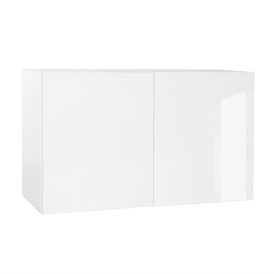 Cambridge 36in W x 24in H x 24in D Glossy White Door Wall Stock