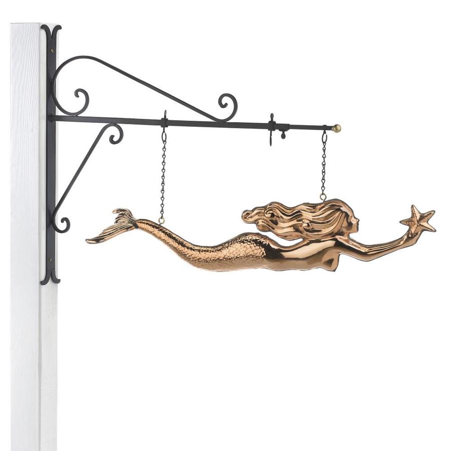 Good Directions Copper Copper Freestanding Mermaid Weathervane at
