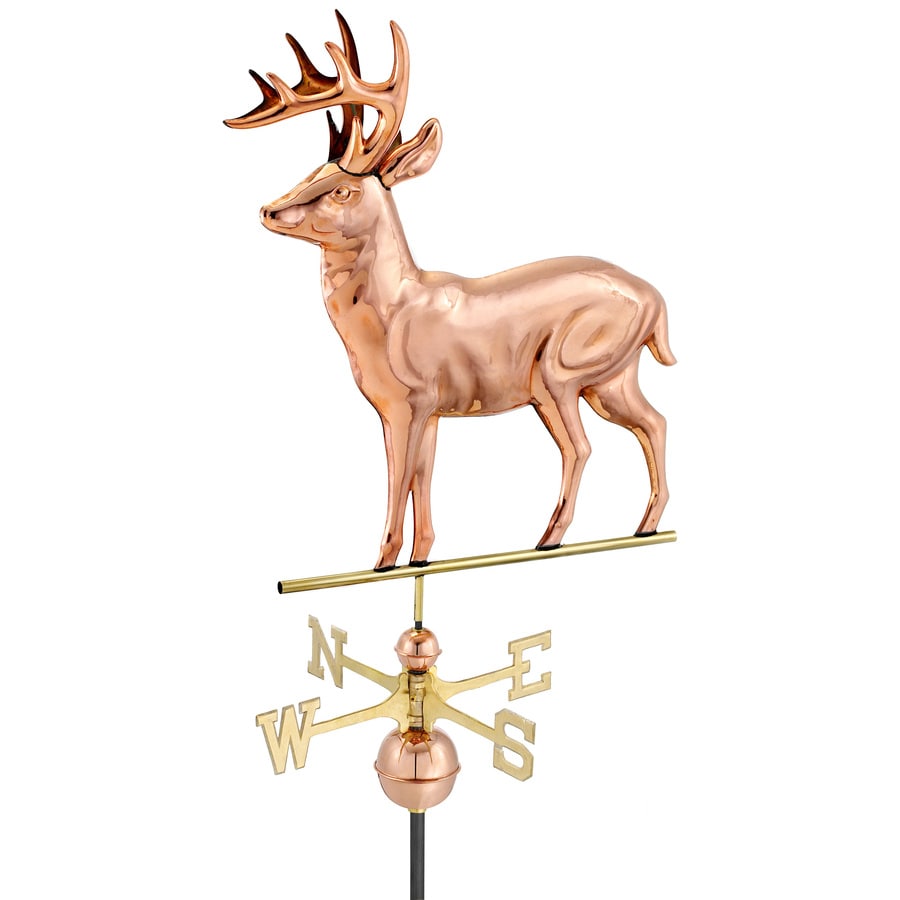 Good Directions Polished Copper Standing Deer Weathervane at