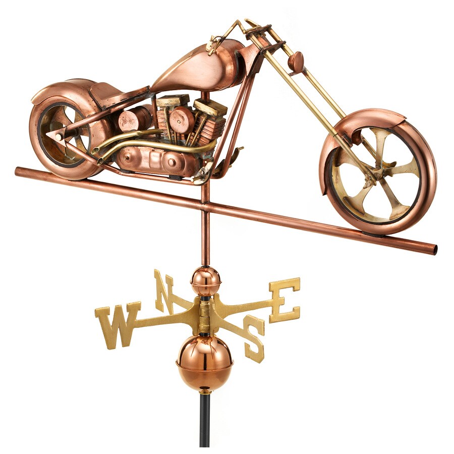 Good Directions Polished Copper Chopper Weathervane at