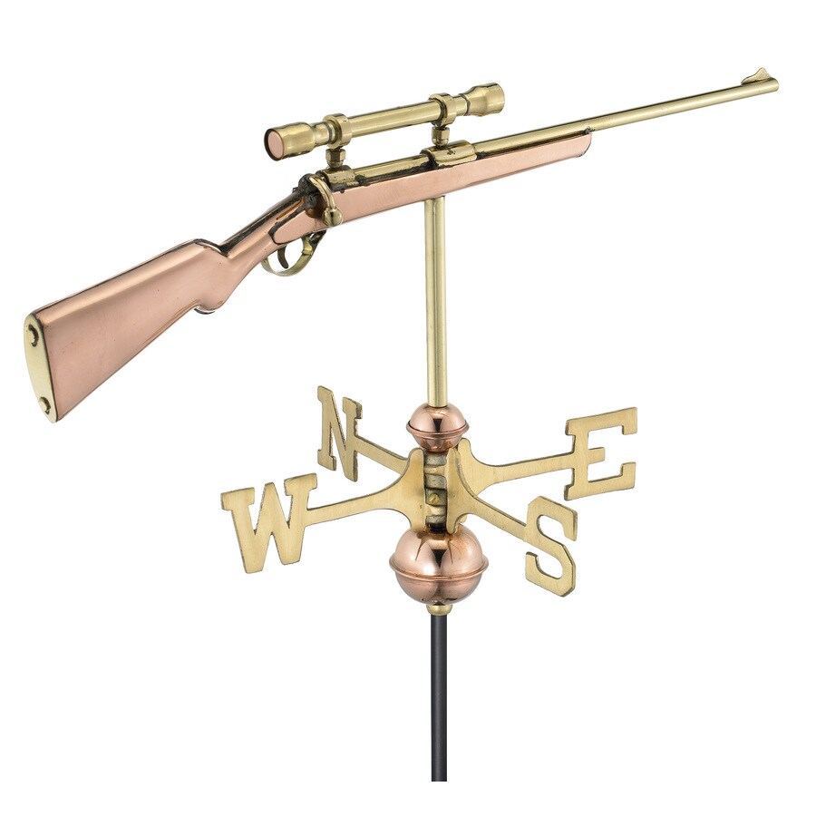 Good Directions Polished Copper Rifle with Scope Weathervane in the
