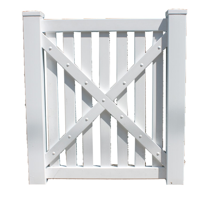 Boundary 4-ft X 3-ft White Picket Walk Vinyl Fence Gate At Lowes.com