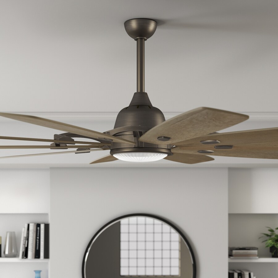 Minka Aire Barn Barnwood 65-in LED Indoor Smart Ceiling Fan (10-Blade ...