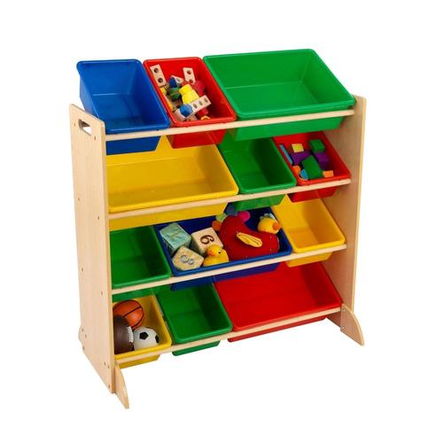 kidkraft 5 plastic bin storage unit