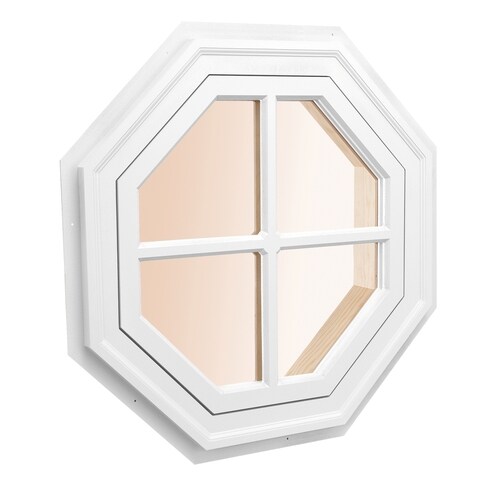 AWSCO Octagon Replacement White Exterior Window Rough Opening 26 In X   707694000797xl 