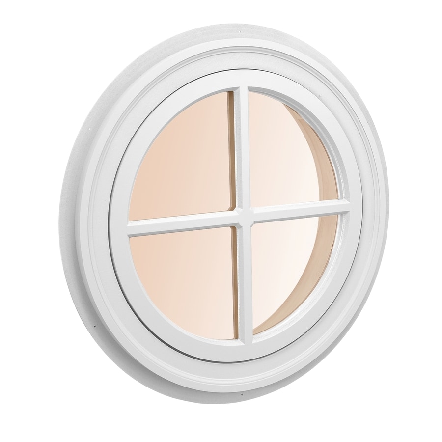 AWSCO Round Replacement White Exterior Window (Rough ...