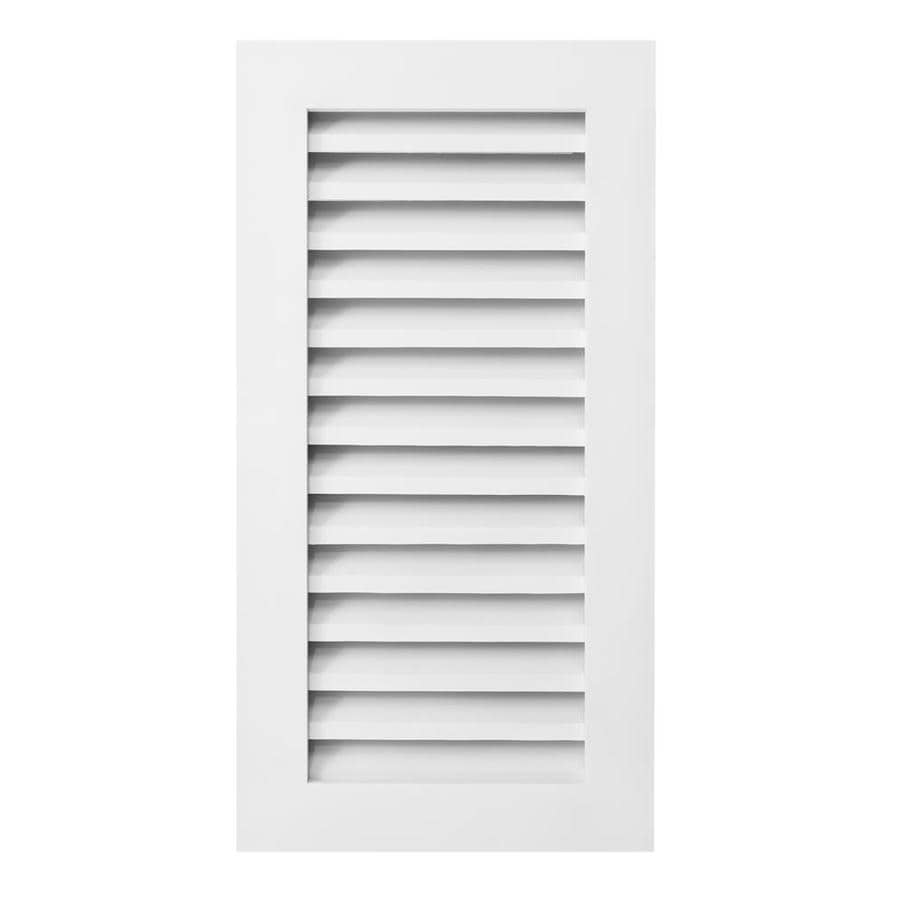 Awsco 24 In X 36 In Vinyl White Rectangle Vinyl Gable Vent At