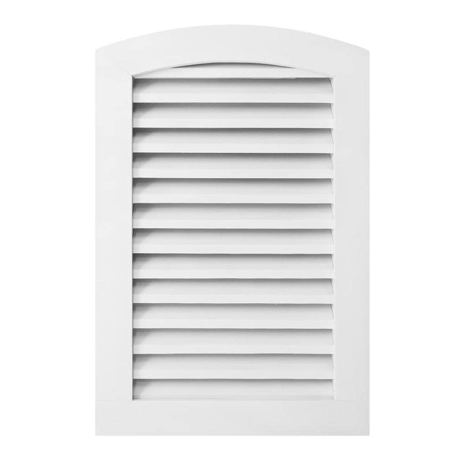 AWSCO 24-in x 36-in Vinyl White Round Top Vinyl Gable Vent at Lowes.com