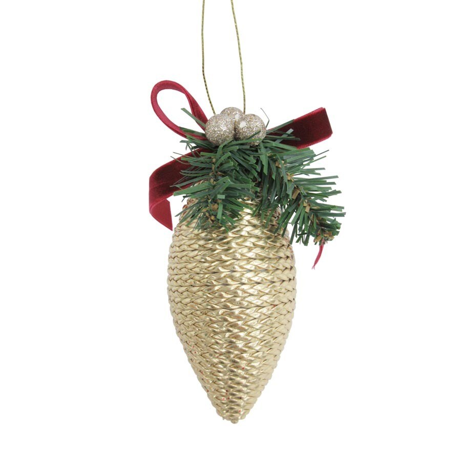 Holiday Living Gold Onion Ornament in the Christmas Ornaments department at