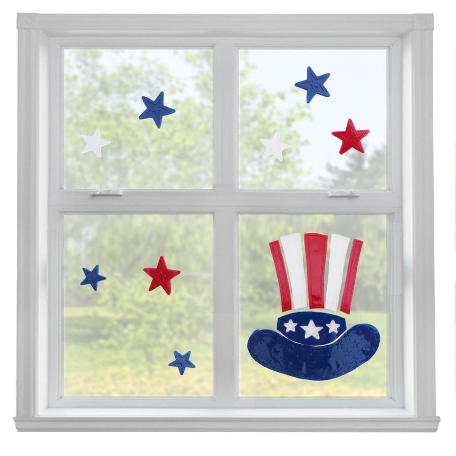 Holiday Living Gel Indoor Window Cling Hat 4th of July Decor in the ...