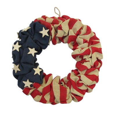 Everyday Wreath red white and blue burlap patriotic wreath American Flag wreath Burlap Wreath