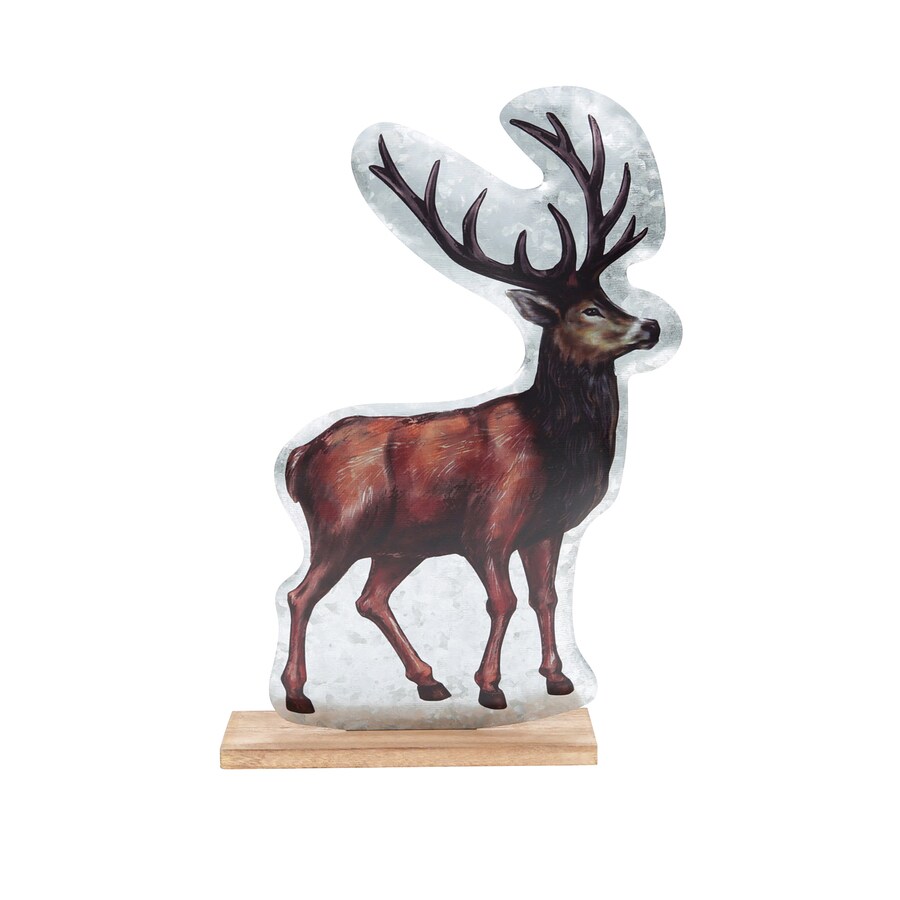 Allen Roth Brown Silver Deer Reindeer At Lowes Com