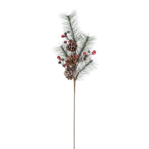 Holiday Living SS HL Pine W/Berries Pine Cones Pick at