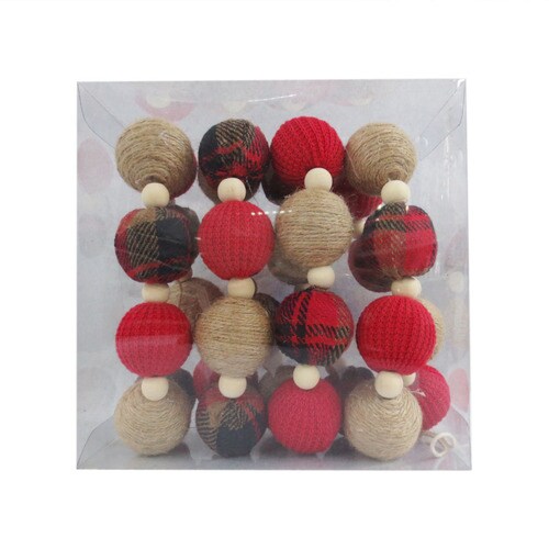 Holiday Living indoor 5Ft Fabric Ball Garland in the Artificial