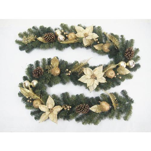 Holiday Living 9' Artificial Garland with Gold Accents & Gold