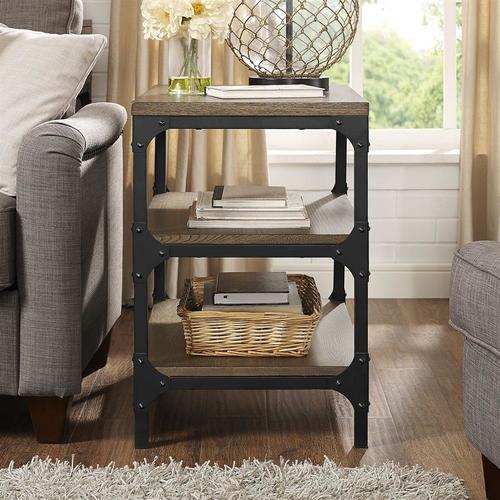 Crosley Furniture Trenton Rustic Coffee Wood End Table at ...