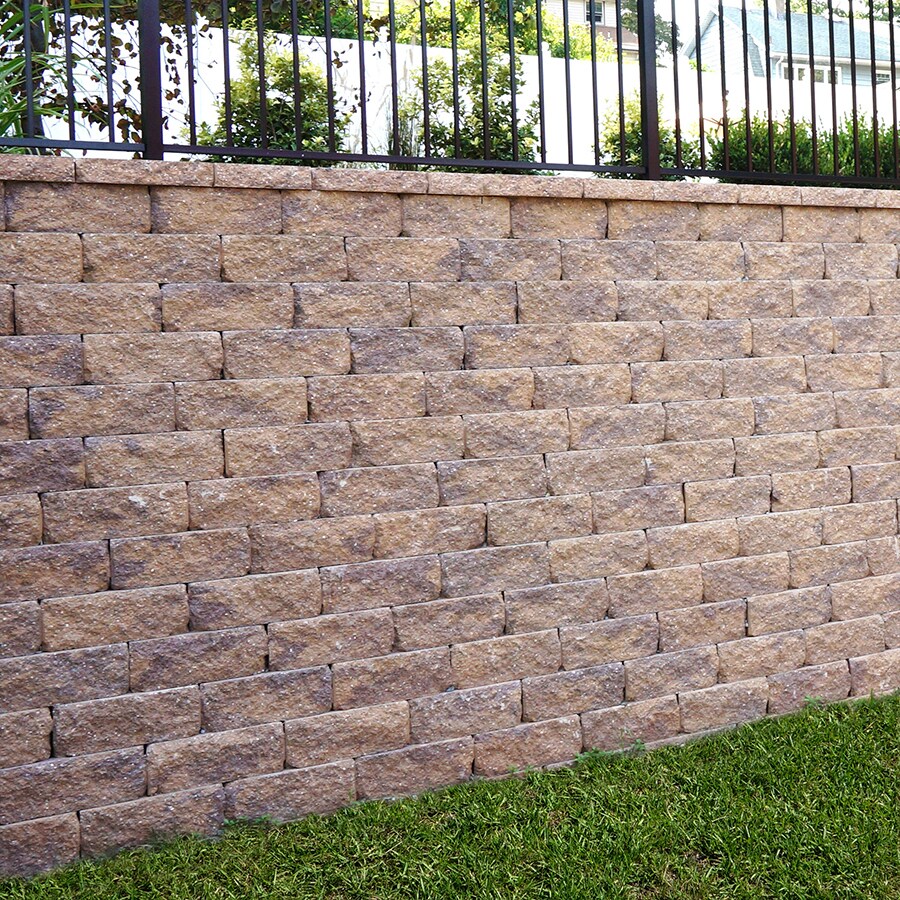 Tan/Brown Retaining Wall Block (Common: 6-in x 16-in; Actual: 6-in x 16 ...