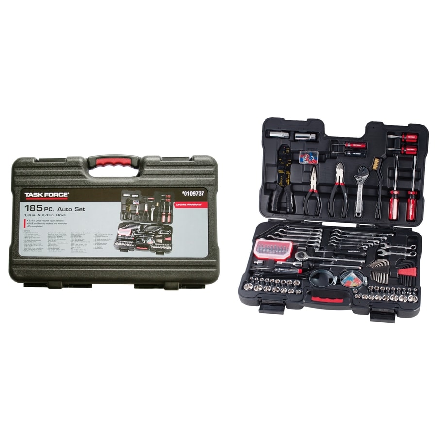 Task Force B469-185 185-Piece Standard (SAE) and Metric Combination Mechanic's Tool Set