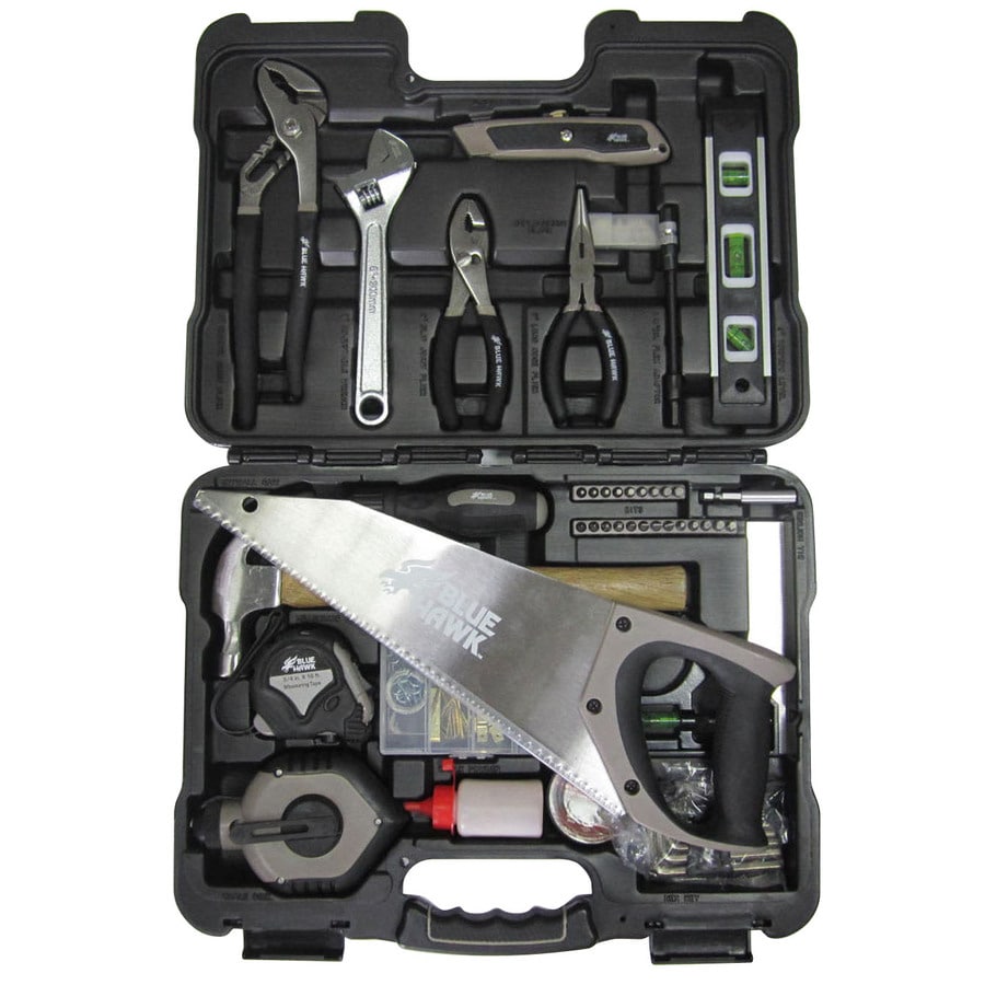Blue Hawk Household Tool Set with Hard Case (59Piece) in
