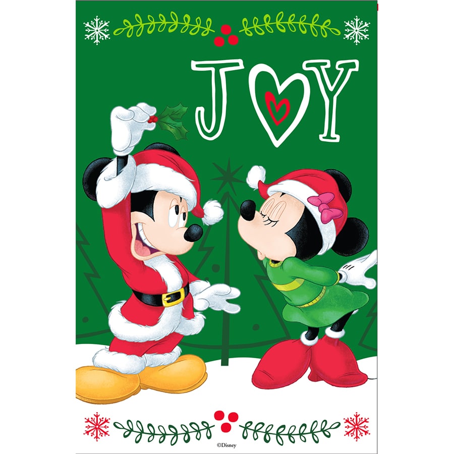 Disney 1.5ft W x 3.28ft H Christmas Garden Flag at