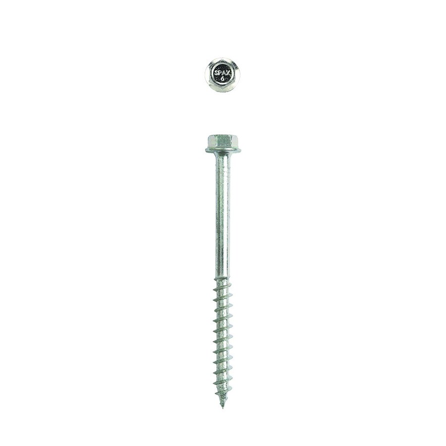 SPAX 1/2 x 6in SPAX PowerLag Hex Head Zinc Coated Flagged Lag Screw in