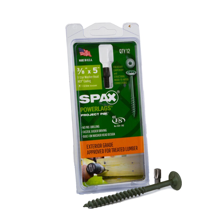 SPAX 3/8 x 5in SPAx PowerLag Washer Head TSTAR HCR (High Corrosion