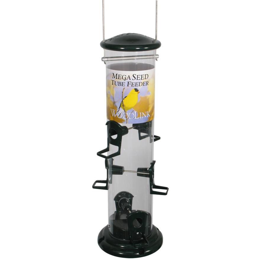 Woodlink Green Plastic Tube Bird Feeder in the Bird Feeders department