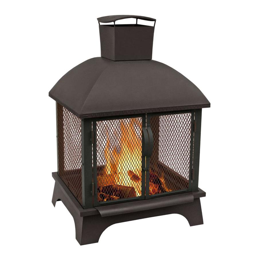 Landmann Usa 26 In W Black Sandpaint Steel Wood Burning Fire Pit