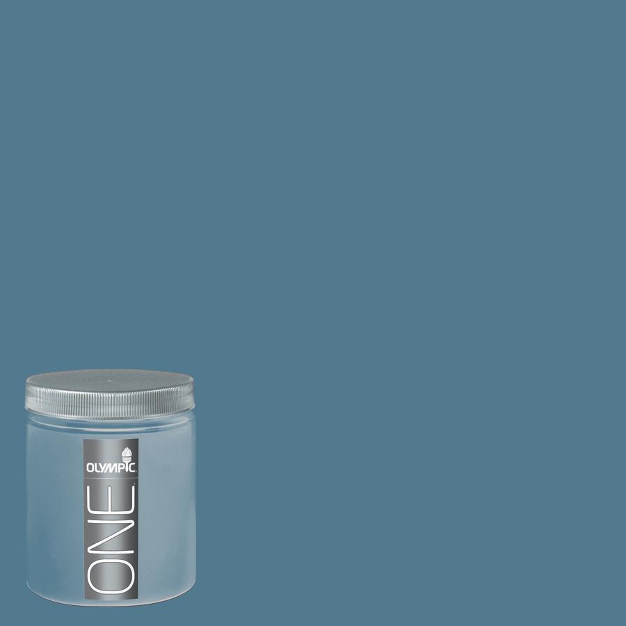 Olympic 8 Oz Smoke Blue Interior Satin Paint Sample At Lowes Olympic 8 Oz Smoke Blue Interior Satin Paint Sample