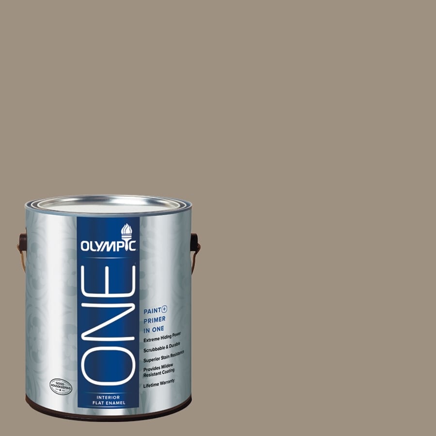 Olympic One Stone Gray Flat Latex Interior Paint And Primer In Olympic One Stone Gray Flat Latex Interior Paint And Primer In Actual Net Contents 116 Fl Oz