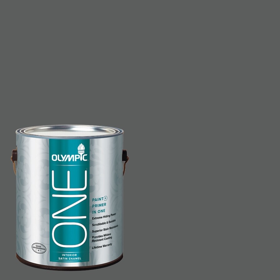 Olympic ONE Knight's Armor Satin Latex Interior Paint and Primer in One