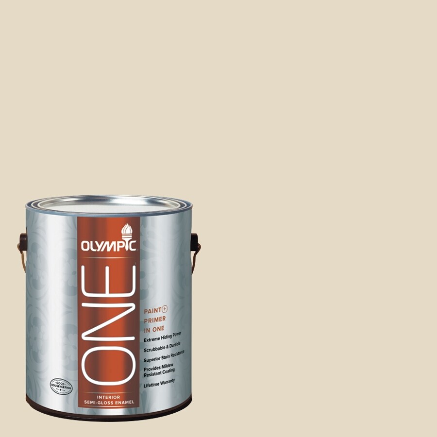 Olympic One Navajo White Semi Gloss Latex Interior Paint And Primer Olympic One Navajo White Semi Gloss Latex Interior Paint And Primer In Actual Net Contents 124 Fl Oz