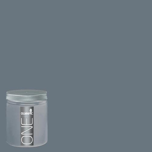 Olympic 8oz Sheffield Gray Interior Satin Paint Sample in the Paint